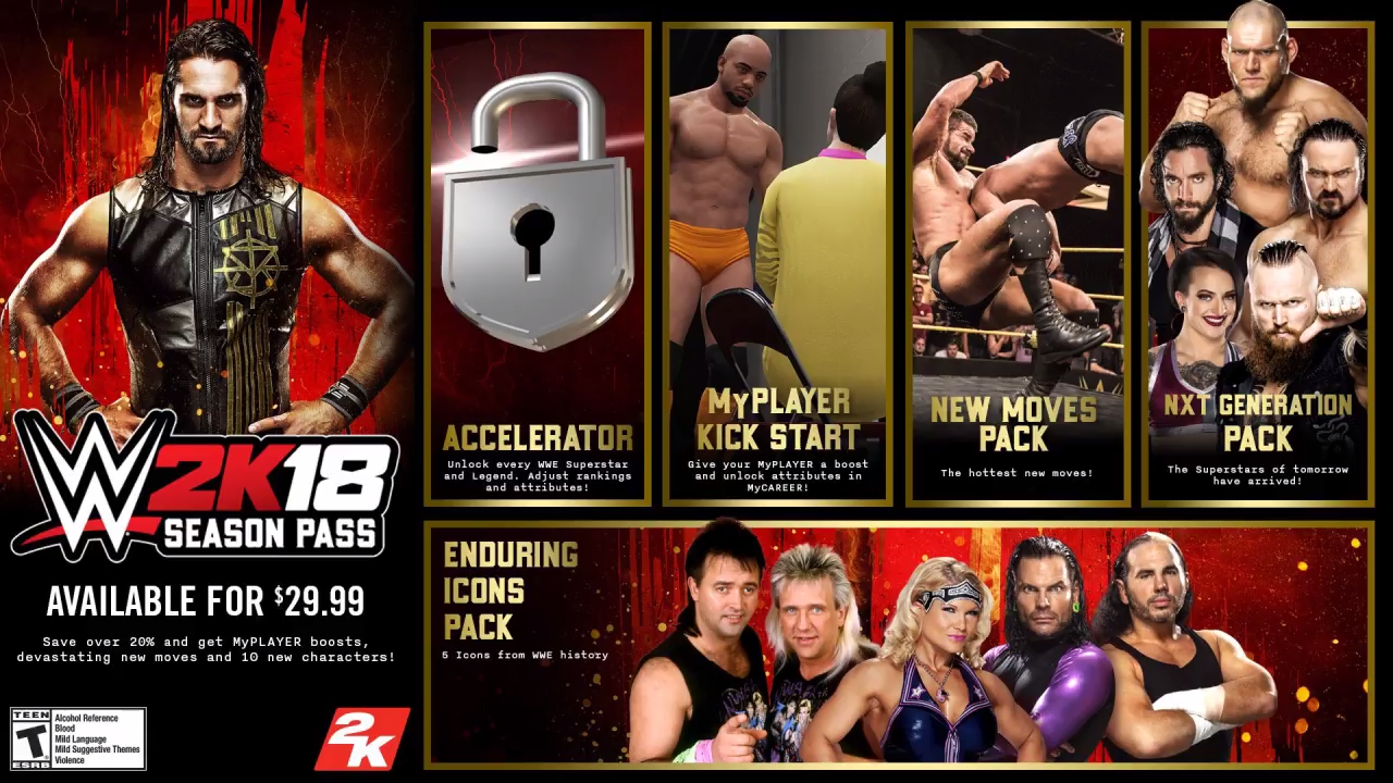 WWE 2K18 Season pass content